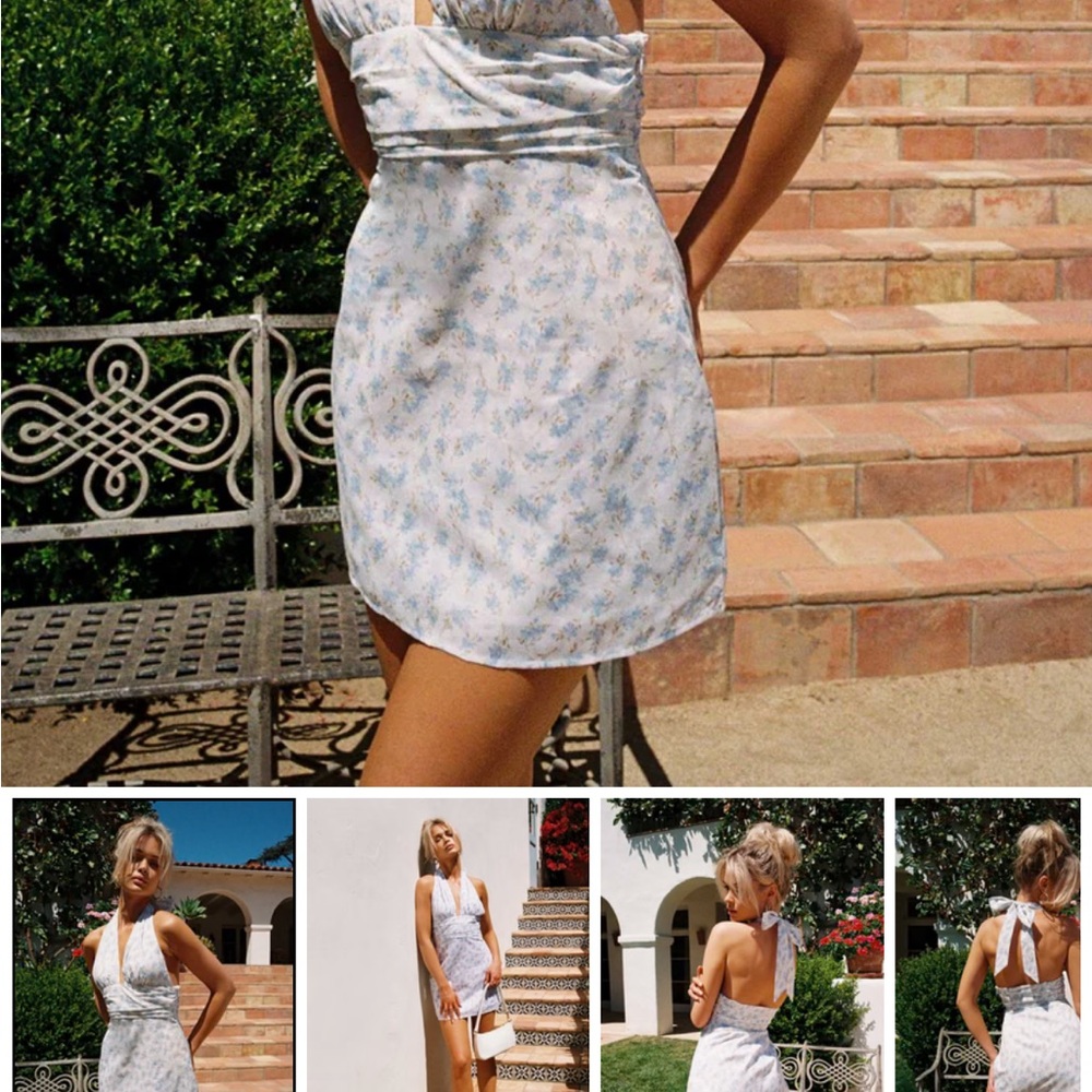 Princess Polly Blue Floral Dress